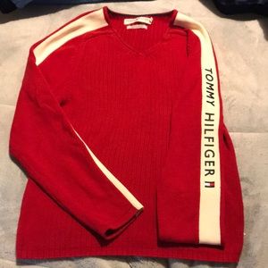 Red long sleeve Tommy Hilfiger sweater